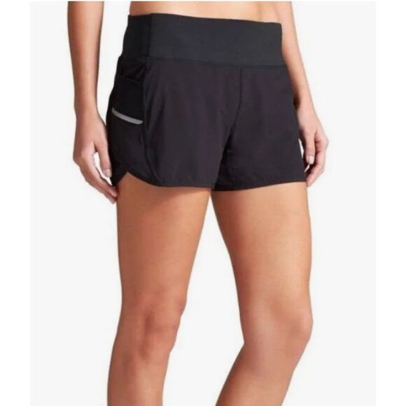 ATHLETA Ready Set Go Mid Rise Activewear Running Shorts, Black, Sz S - Picture 1 of 8